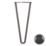 Rothley 2-Pin Hairpin Furniture Leg Gun Metal 350mm