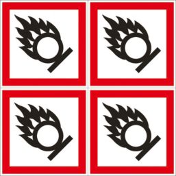 Essentials  Oxidising GHS Labels (Sheet) 100mm x 100mm