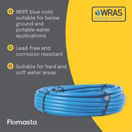 Flomasta MDPE Pipe Blue 20mm x 50m