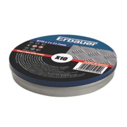 Erbauer  Metal Cutting Discs 115mm (4 1/2") x 22.2mm 10 Pack