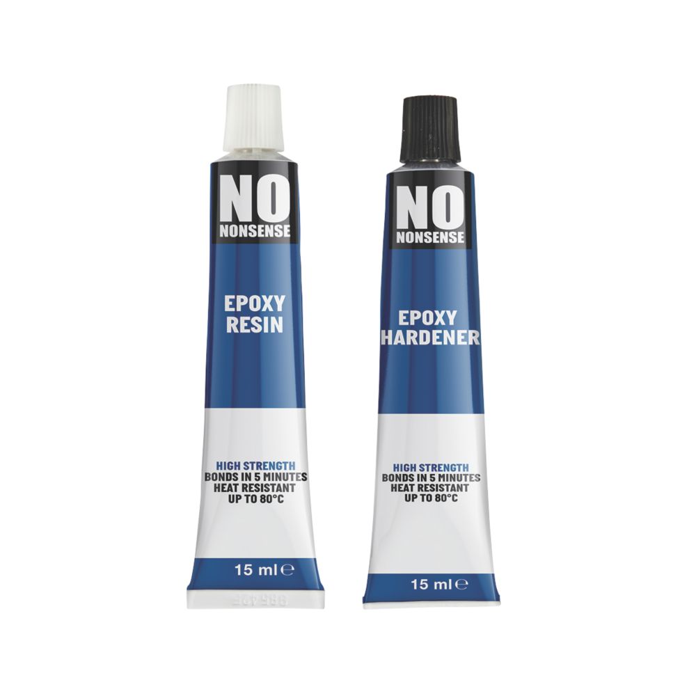 No Nonsense 2Part Epoxy Adhesive Tubes Opaque 30ml Screwfix