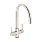 Abode Zest  AT2165 Pull-Out Mono Mixer Kitchen Tap Brushed Nickel