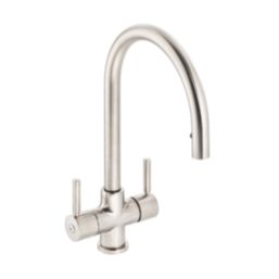 Abode Zest  AT2165 Pull-Out Mono Mixer Kitchen Tap Brushed Nickel
