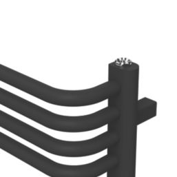 Flomasta U-Shape 1140mm x 500mm 2184BTU Black Vertical Designer Radiator
