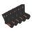 Scruffs Worker Reinforced Toe & Heel Socks Black 7-9.5 5 Pack
