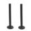 ETAL Danva 15mm x 1/2" Satin Black Straight & L/S Modern Thermostatic Radiator Valve & Lockshield