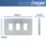 Hager Sollysta WRGP3BS 3-Module Grid Faceplate Brushed Steel