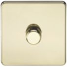 Knightsbridge  1-Gang 2-Way LED Intelligent Dimmer Switch  Polished Brass
