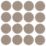 Fix-O-Moll Brown Round Self-Adhesive Furniture Gliders 22mm x 22mm 16 Pack