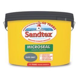 Sandtex 10Ltr Smooth Slate Grey Masonry Paint