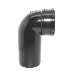 FloPlast  Solvent Weld 90° Single Socket Soil Bend Black 110mm