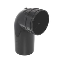FloPlast  Solvent Weld 90° Single Socket Soil Bend Black 110mm