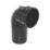 FloPlast  Solvent Weld 90° Single Socket Soil Bend Black 110mm