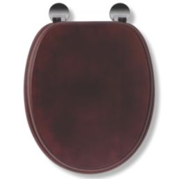 Croydex Davos  Toilet Seat Pine Mahogany