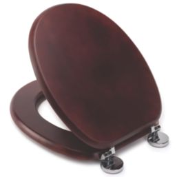 Croydex Davos  Toilet Seat Pine Mahogany