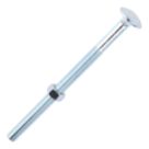 Timco Carriage Bolts Carbon Steel Zinc-Plated M12 x 200mm 10 Pack