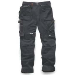 Scruffs Pro Flex Plus Work Trousers Black 38" W 30" L