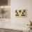 LAP  13A 2-Gang SP Switched Socket + 3A 22W 2-Outlet Type A & C USB Charger Satin Brass with Black Inserts
