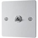 LAP  20A 16AX 1-Gang 2-Way Toggle Switch  Brushed Stainless Steel