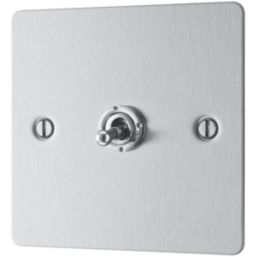 LAP  20A 16AX 1-Gang 2-Way Toggle Switch  Brushed Stainless Steel