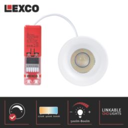 Lexco Chara Fixed  Fire Rated LED Downlight White 11W 500-800lm