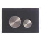Glass Dual-Flush Flushing Plate Black/Nickel