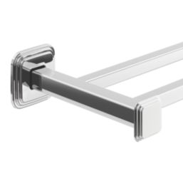 Swirl Swindale Bathroom Double Towel Rail Chrome 650mm x 133mm x 50mm