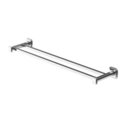 Swirl Swindale Bathroom Double Towel Rail Chrome 650mm x 133mm x 50mm