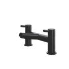 ETAL Juke Matt Black 112mm Deck Mounted Lever 2 Tap Holes Bath Mixer Tap