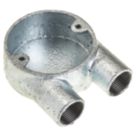 Deta 2 Way 20mm U Conduit Box Galvanised