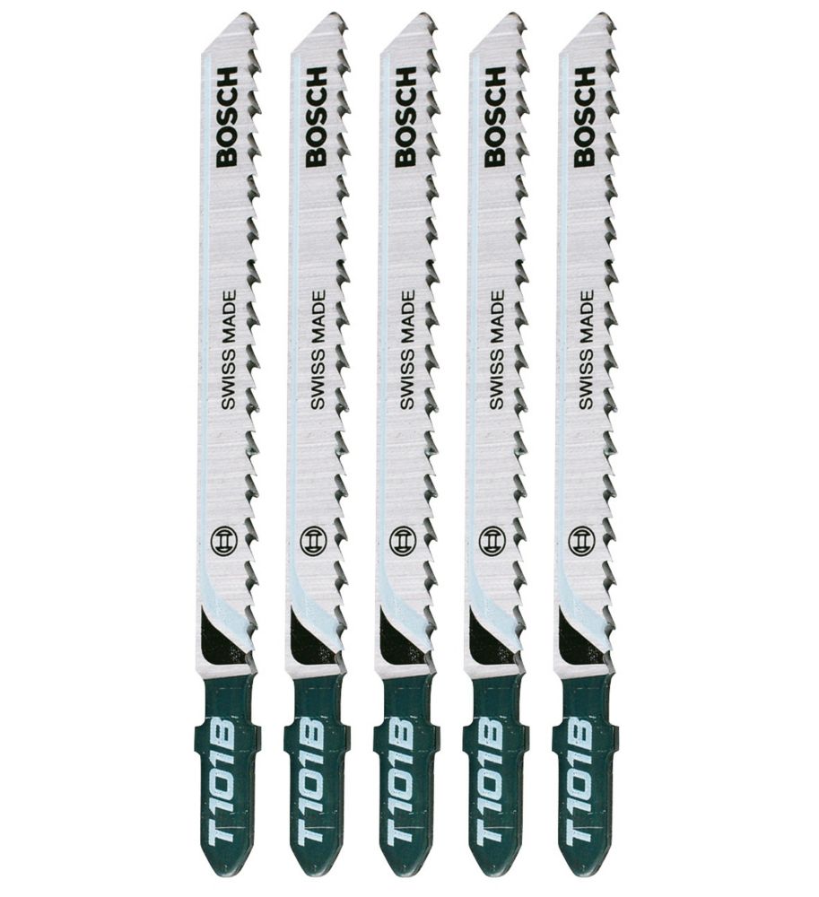 Bosch T101B Wood Jigsaw Blades 100mm 5 Pack Screwfix
