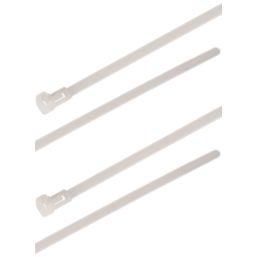 Essentials Non Fire Rated Easy Release Cable Ties Natural 20cm x 0.45cm 100 Pack
