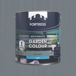 Fortress 2.5Ltr Slate Grey Matt Garden Paint