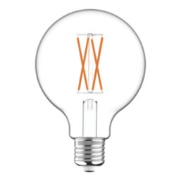 LAP  E27 G95 LED Virtual Filament Light Bulb Clear 470lm 2.2W