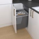 Essentials Vigote Pull-Out Bin Anthracite 64Ltr