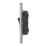 Contactum Lyric 10AX 2-Gang 2-Way Light Switch  Brushed Steel with Black Inserts