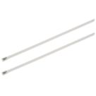 Essentials Stainless Steel Cable Ties Metallic 25cm x 0.46cm 100 Pack