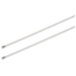 Essentials Stainless Steel Cable Ties Metallic 25cm x 0.46cm 100 Pack