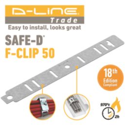 D-Line  Fire Rated Safe-D F-Clips 50mm 50 Pack