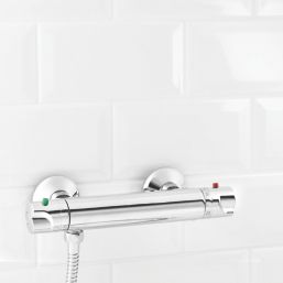 Mulga Exposed Single Outlet Thermostatic Silver Mixer Shower Valve