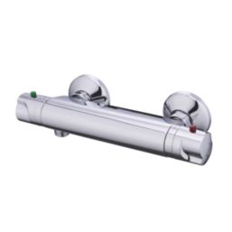Mulga Exposed Single Outlet Thermostatic Silver Mixer Shower Valve