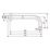 Ideal Standard Idealrain Horizontal Wall Mounted Shower Arm Rose 400mm x 55mm