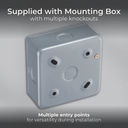 British General  10AX 1-Gang 2-Way Metal Clad Single Light Switch with White Inserts