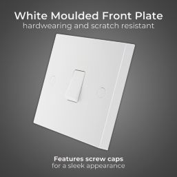 British General 900 Series 20A 16AX 1-Gang 2-Way Light Switch  White