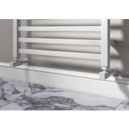 ETAL Swelt 15mm x 1/2" White Angled Designer Manual Radiator Valve Head & Body  2 Pack