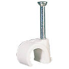 Tower White Cable Clips 9-11mm 100 Pack