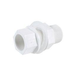 FloPlast Straight Tank Connectors White 21.5mm 5 Pack