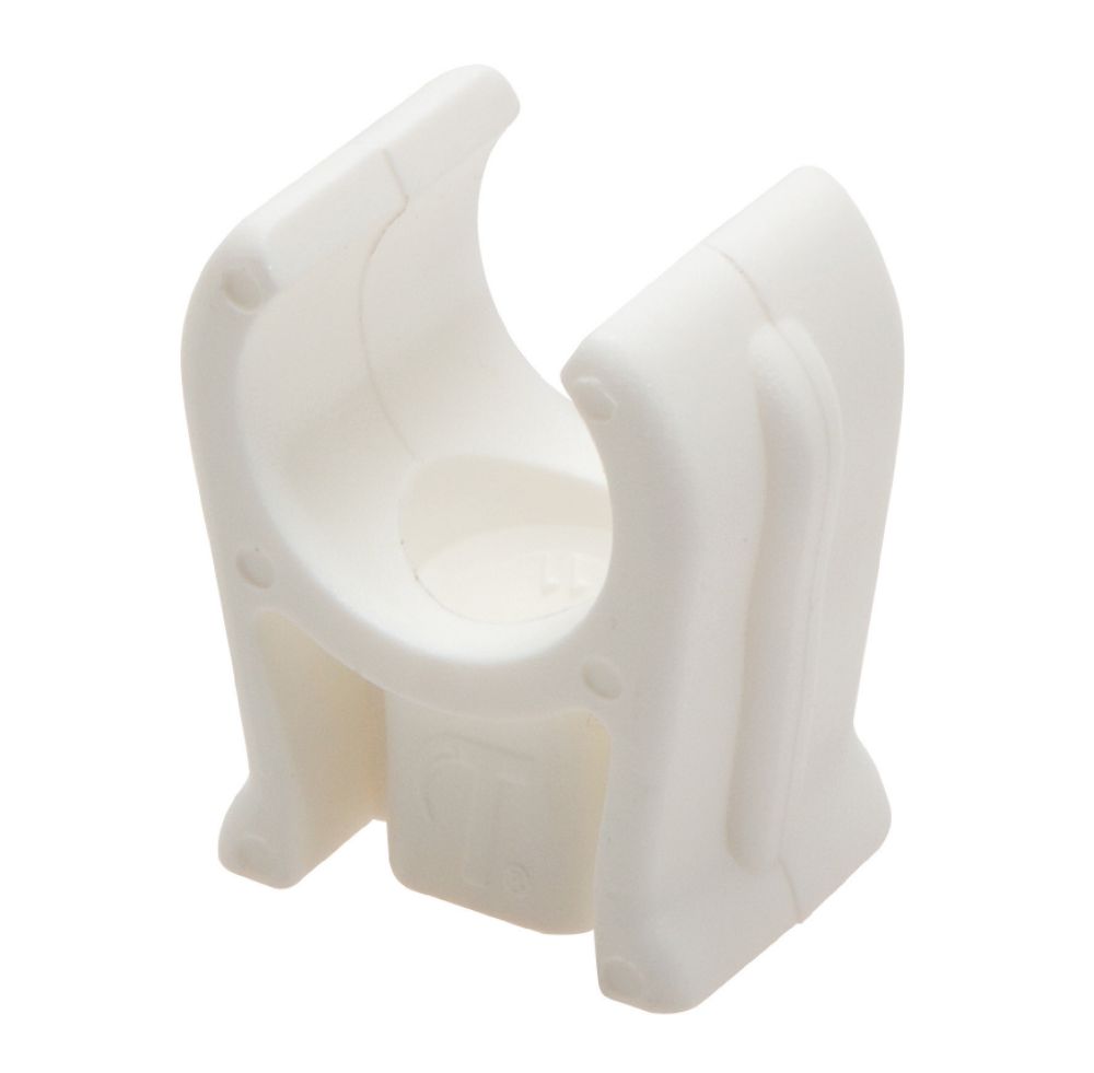 Talon 15mm Open Pipe Clips White 100 Pack - Screwfix
