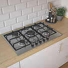 Cooke & Lewis GASUIT5 Hob Stainless Steel 86mm x 750mm