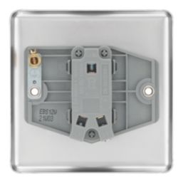 LAP  20A 16AX 1-Gang 2-Way Light Switch  Brushed Stainless Steel with White Inserts